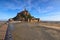 Stunning Mont Saint Michel landscape. Spring morning view of amazing Mont Saint Michel abbey. Normandy, France.