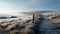 Stunning Morning View: Glacier And Stone Fence On English Moors