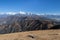 Stunning mountain landscape with dark brown rocky.