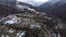 Stunning mountain landscape with gorge and river at the bottom, emerald water