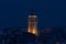 Stunning nighttime landscape with the illuminated Galata tower in a bustling city