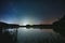 Stunning nighttime landscape of a starry sky