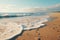 A Stunning Ocean and Sandy Beach Shot Capturing Nature\\\'s Serenity