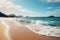 A Stunning Ocean and Sandy Beach Shot Capturing Nature\\\'s Serenity