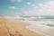 A Stunning Ocean and Sandy Beach Shot Capturing Nature\\\'s Serenity