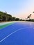 Stunning Outdoor Basketball Court Surrounded by Nature.