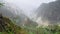 Stunning panorama of mountain ridge. Verdant Xo-Xo valley on Santo Antao Island Cape Verde. 4k video