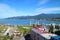 Stunning Panoramic Aerial View of the Port of Batumi Area in a Sunny Day, Georgia