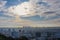 Stunning panoramic morning view of Downtown Los Angeles and Hollywood shot from Runyon Canyon, Hollywood Hills