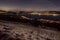 Stunning panoramic night photography lake zurich from altendorf winter night