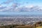 Stunning panoramic view of Dublin city and port from Ticknock, 3rock, Wicklow mountains.