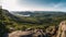 Stunning Panoramic View From A Mountaintop Lookout. Generative AI