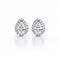 Stunning Pear Diamond Earrings With White Diamond Framed Edges