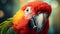 Stunning Photo Realistic Image Of A Red Parrot