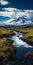 Stunning Photo-realistic Landscapes: Majestic River And Snowy Peaks In Iceland