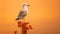 Stunning Photograph Of Seagull Perched On Brown Stem