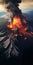 Stunning Photorealistic Aerial View Of Volcanic Eruption