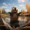 Stunning Photorealistic Beaver Artwork: Ultra-sharp, Hyper-realistic, And Dynamic