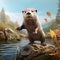 Stunning Photorealistic Otter Art: Ultra-sharp, Hyper-realistic, High Detail