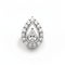 Stunning Pin Piece With Hollow Halo Design And Drop-shaped Diamonds