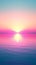 Stunning Pink Sunset Over Water. Generative AI