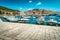 Stunning promenade and harbor with luxury yachts, boats, Hvar, Croatia