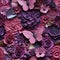 Stunning purple paper flowers and butterflies in intricate compositions (tiled)