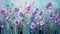 Stunning Purple Poppies Painting With Harsh Palette Knife Work