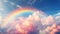 Stunning rainbow arcing across the sky. Ai Generated.NO.02