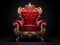 Stunning Red and Gold Throne Chair: A Regal Addition to Any Space