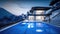 Stunning Rendering Details of a Minimalist Luxury Pool Villa Blueprint Design.