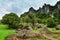 Stunning rock formations at Mangaotaki Valley, the filming location of `The Hobbit, an Unexpected Journey`