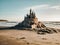 A Stunning Romantic-style Sandcastle on a Beach