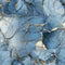 Stunning royal blue and gold colored marble tile background, AI-generated.