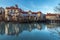 Stunning Saint Mang Abbey with terracotta roof at the waterfront