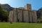 The stunning San Vittore alle Chiuse with it`s round towers is a Roman Catholic abbey and church in the comune of Genga, Marche,