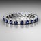 A stunning sapphire and diamond tennis bracelet with a classic and elegant design