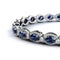A stunning sapphire and diamond tennis bracelet with a classic and elegant design