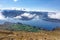 Stunning scenic views of the bays of Lake Wanaka and the snow capped Southern Alps from the Roys Peak mountain track