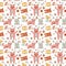 Stunning seamless pattern with bear