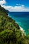 Stunning shore view from Kalalau Trail in Kauai, US