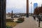 A stunning shot of the riverfront with a gorgeous view of the Cumberland river with a steam boat on the river and bridges