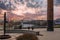 A stunning shot of the riverfront with a gorgeous view of the Cumberland river with a steam boat on the river and bridges