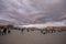 Stunning sky at dusk over the famous Jemaa el fna