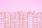 Stunning skyline of historic buildings Pink background