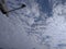 A stunning snapshot of an matchless view of a pattern of clusters of white clouds in blue sky in the winter