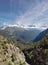 Stunning snow capped peaks of the Alpine ridge of the Mont Blanc Massive.