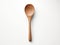 Stunning Solo: The Quintessential Wooden Spoon Masterpiece on White