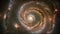 a stunning spiral galaxy surrounded by a backdrop of shining stars, A mesmerizing view of the spiral galaxies, AI Generated