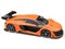 Stunning sports car - willpower orange and black colors - top view